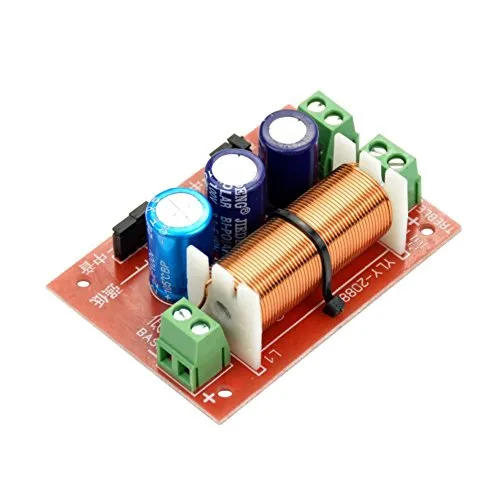 Fasizi 400W Einstellbare Multi Lautsprecher Höhen/Bass 2 Einheit Audio Frequenz Teiler 2 Wege Crossover Filter aktualisierte Version