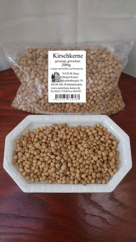 Kirschkerne lose 2kg - Hochwertige Wärmekissenfüllung - Produktart: Wärmekissen, schonend gereinigt und thermisch behandelt für optimale Hygiene und Wärmeleitung.