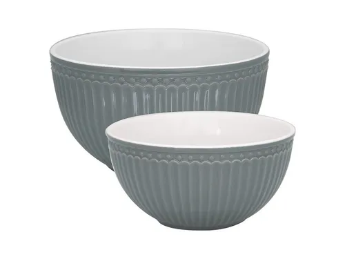 GreenGate Alice Servierschalen 2er Set in grau von GreenGate
