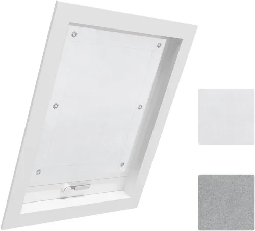 Woltu Dachfensterrollo - Thermorollo ohne Bohren mit Saugnapf - Dachfensterrollo für perfekten Sonnenschutz und Verdunkelung, leicht montierbar ohne Bohren, ideal für Mietwohnungen und vielseitig einsetzbar.