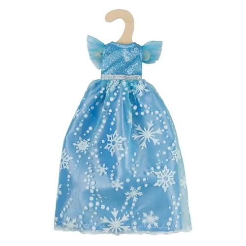 Heless Time2Shine 8650 - Puppenkleid in Weiß, mit Rosenmuster und rosa Gürtel, für Modepuppen der Größe 29 cm