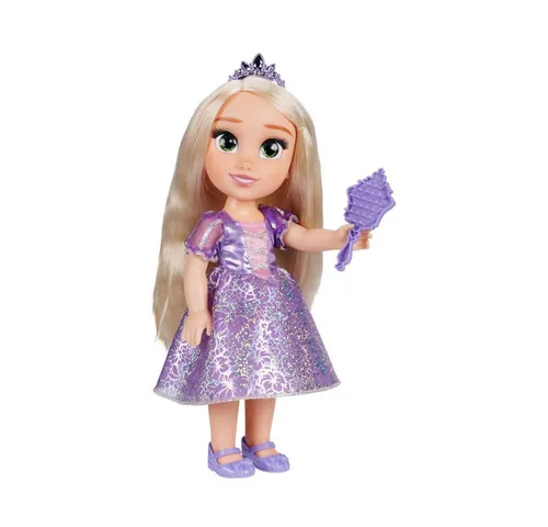 Jakks Pacific My First Disney Rapunzel Puppe, 35 cm - Puppen-Spielzeug für kreative Abenteuer, mit abnehmbaren Kleidern und funkelnden Augen, perfekte Begleiterin für Kinder!