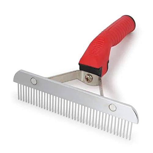 ASOCEA Große Hundekämme Haustier Pflegebürste Rake Brush Slicker Hundebürste mit Weichem Griff Metallentfilzungswerkzeug für Mittelgroße Hunde Verhinderung von Knoten und Verfilztem Haar