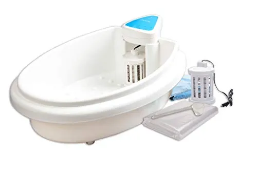 Produktbild HydroSana Fuß-Elektrolyse-Bad Komplett-Set Weiß I Ionen-Fußbad I Fuß-Pflege-Becken Set I electrolysis Footspa Bath White I Foot Bath Ionic Cleanser