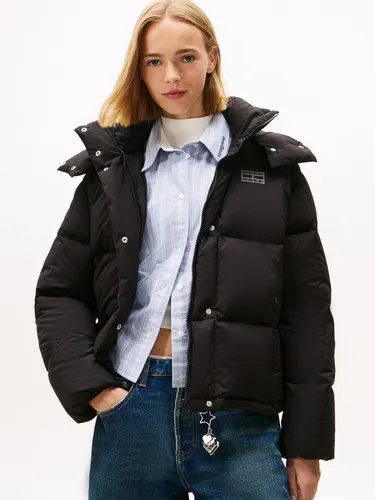 Tommy Jeans Steppjacke TJW ALASKA GRID DOWN JACKET EXT - Funktionsjacke mit wärmendem Futter und verstellbarer Kapuze für optimalen Komfort und Stil bei kühlen Temperaturen.