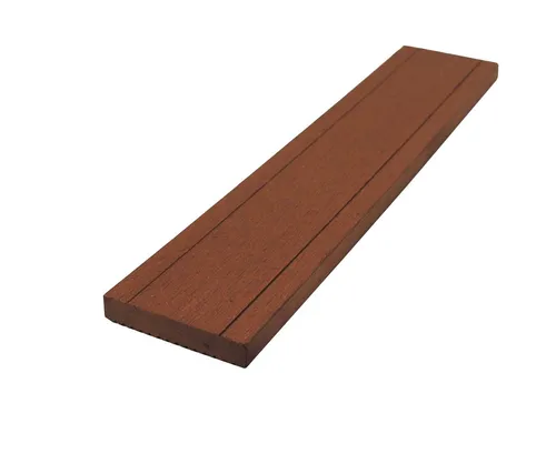 WPC Profi Terrassendielen WPC Flachleiste MUSTER 15 cm redwood braun 55x10 mm, (Flachleiste, Musterstück 15 cm)