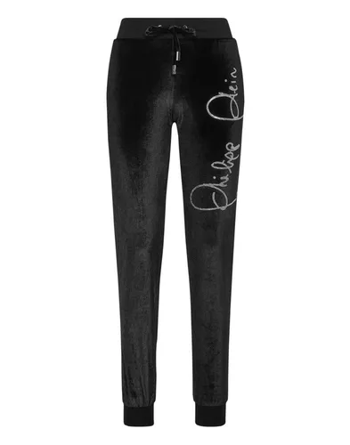 PHILIPP PLEIN Jogginghose Signature Mit Schmucksteinen