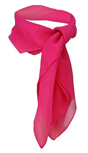 TigerTie Damen Chiffon Nickituch in pink einfarbig unicolor - Halstuch Größe 50 cm x 50 cm