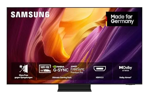 Samsung OLED S95H 4K 55 Zoll (138 cm), UHD Fernseher, Antireflexion mit Glare Free, OLED HDR pro, Ultimate Gaming Pack (NVIDIA G-SYNC & AMD FreeSync Pro) mit 165Hz, HDMI 2.1, Dolby Atmos, Smart AI TV