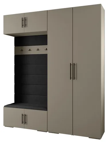 ABIKS MÖBEL Kompaktgarderobe INOVA 3 SATZ 18 – Elegante Aufbewahrungslösung - Moderner Kleiderschrank mit stilvollem Design und viel Stauraum. Ideal für jeden Raum, robust und langlebig. Genießen Sie eine organisierte Aufbewahrung für Kleidung und Accessoires!