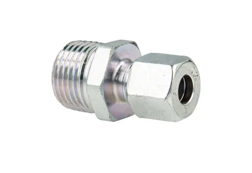 GOK Wasserrohr Schneidringverschraubung Typ GERK - Gerade Verschraubung, R 1/2 Zoll AG x Ø 8 mm Schneidring Stahl