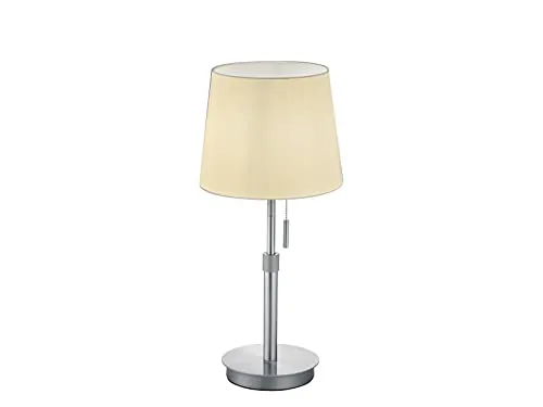 TRIO Leuchten LED Tischleuchte - Höhenverstellbar & Warmweiß - Tischleuchte aus Metall und Textil, höhenverstellbar von 45 bis 56 cm, ideal für Nachttische oder Restaurant-Tische, inklusive wechselbarem LED-Leuchtmittel für warmes Licht.