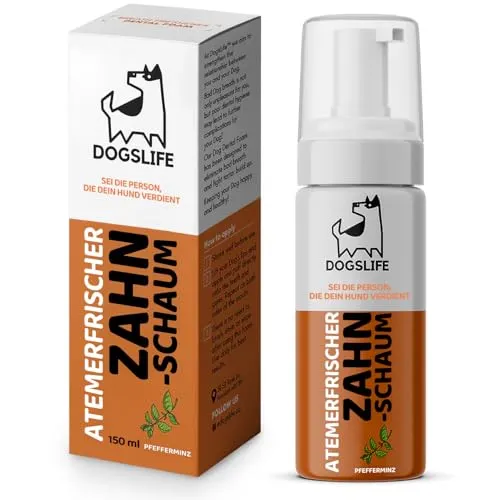 Atem-Erfrischer für Hunde | Pfefferminz Mundspülung | Sicherer Zahnschaum | Gegen Mundgeruch | 150ml Dental Spray für alle Hunde | It's A Dogs Life