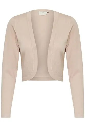 KAFFE Bolero Astrid - Elegantes Damen Jäckchen in Peach Whip - Boleros für Damen: Hochwertiger Strick-Bolero ohne Futter, ideal für stilvolle Layering-Looks mit Stretchkomfort.