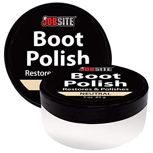 JOB SITE Premium Lederstiefel & Schuh Politur - Regeneriert, Pflegt & Poliert Leder - Farblos/Neutral - 85 g (3 Unzen)