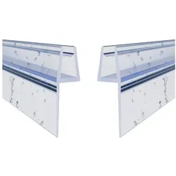 WITEN&NOCK Duschdichtung 5-6mm Ersatzdichtung mit extra langer Dichtfahne für Falttür Duschtür, L: 90 cm, (2-St) weiß 90 cm