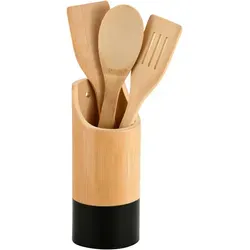 Produktbild Kesper Küchenhelferset, Schwarz, Hellbraun, Holz, 4-teilig, Bambus, 9x30x9 cm, FSC 100%, Kochen, Küchenhelfer, Küchenhelfer Sets