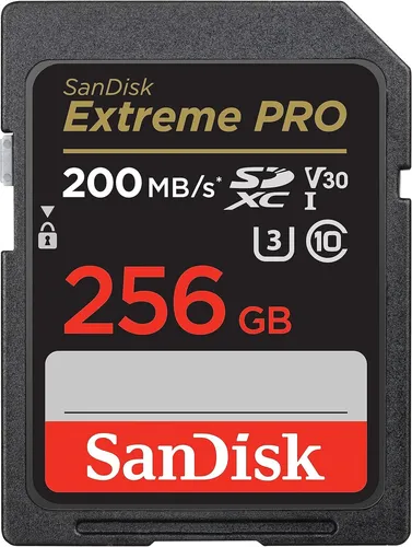 SanDisk Extreme PRO SDXC UHS-I Speicherkarte 256 GB - 200 MB/s Übertragungsgeschwindigkeit, ideal für 4K UHD Videos und extrem robuste Eigenschaften