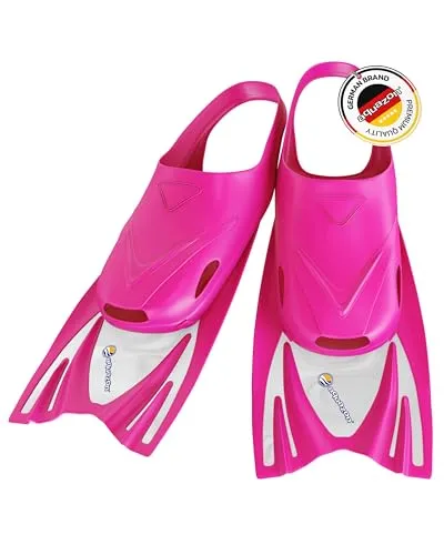 AQUAZON Joy Kinder Schwimmflossen, leicht anzuziehen, superflexibles Material zum Schwimmen und Schnorcheln in trendigen Farben Größen 28 - 35, Farbe:pink, Größe:30/34