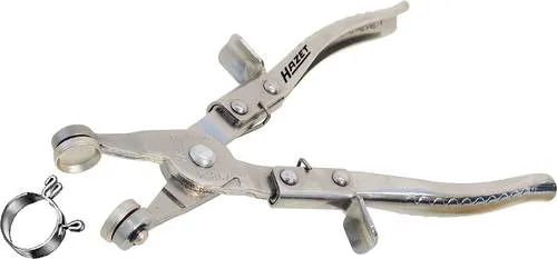 Hazet 798-4 Schlauchklemmenzange 205mm - Zangen für Federbandschellen, mit drehbaren Backen für einfaches Arbeiten, Made in Germany.