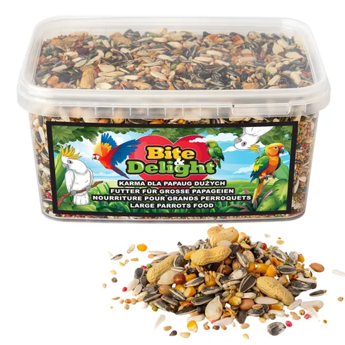 Premium-Futter für große Papageien 1L/700g – Ideal für Ara, Amazonen, Graupapageien & Kakadus, natürliche & nährstoffreiche Mischung