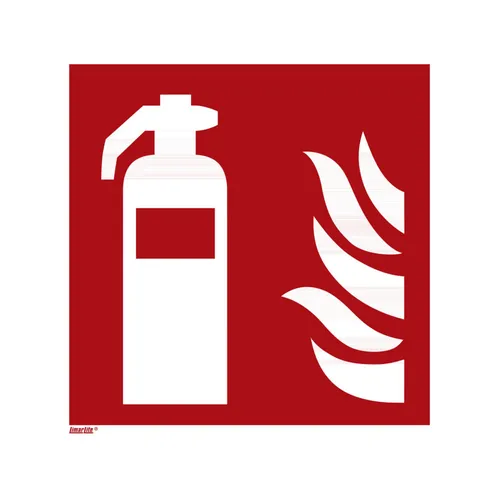 Brandschutzzeichen Feuerlöscher Typ 11100 - Brandschutzzeichen nach ASR A1.3 und ISO 7010, ideal für Sicherheitskennzeichnung in Betrieben und öffentlichen Gebäuden.