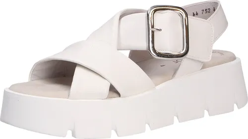Gabor Damen Plateausandalen - Bequeme Freizeitschuhe mit Klettverschluss - Wanderschuhe mit dicker Sohle und flachem Absatz, ideal für den Sommer. Aus Rauleder und Glattleder gefertigt, bieten diese Sandalen höchsten Komfort und Stil.