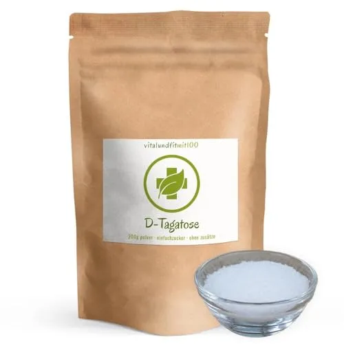 D-Tagatose Pulver - 250 g - natürliche Zuckeralternative - rein pflanzlich - glykämischer Index von 3 - kalorienarm - zahnschonend