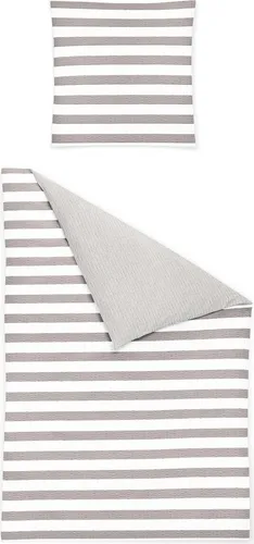 Seersucker Bettwäsche 135 x 200 cm - Bettwäsche aus 100% Baumwolle, 2-teilig mit praktischem Reißverschluss, ideal für den Sommer, pflegeleicht und trocknergeeignet.