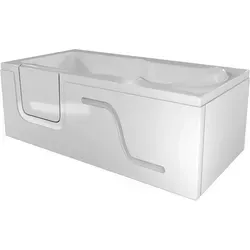 Seniorenwanne mit Tür S17-R 75x150cm - Begehbare Badewannen, ideal für Senioren, bieten sicheren und komfortablen Einstieg durch breite Türöffnung für mehr Unabhängigkeit im Bad.