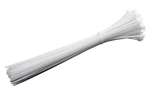 Meister Kabelbinder - Praktisches Set - 25 Stück - weiß - 380 x 7,8 mm - Stabiles Nylon - Formbeständig - Langlebig & robust / Kabelbinder-Set für Bündelgut / Kabelverbinder / 7452390