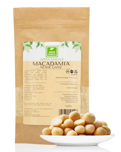 Ganze Macadamia Nüsse 250g Rohkost 100% Macadamianüsse ungesalzen Macadamiakerne