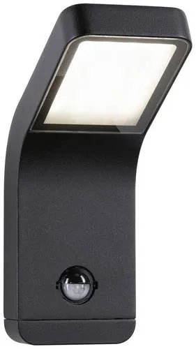 Paulmann Kulma PIR Wand anthrazit 94745 - LED Außenwandleuchte mit Bewegungsmelder - Lampen für Küstennähe, korrosionsbeständig und ideal für Einfahrten. Mit integrierten Bewegungsmelder für automatische Beleuchtung und IP-Schutz 44 gegen Spritzwasser.