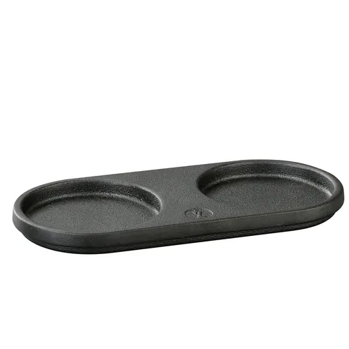 ZASSENHAUS Mühlenuntersetzer aus Gusseisen emailliert für 2 Mühlen