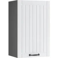 Vicco Hängeschrank Fame-Line, Weiß Landhaus/Anthrazit, 45 cm - Hängeschrank für die Küche mit robusten MDF-Fronten und SoftClose-Scharnieren. Flexibel umstellbar für individuellen Stauraum und ein echter Hingucker in Ihrer Kücheneinrichtung.
