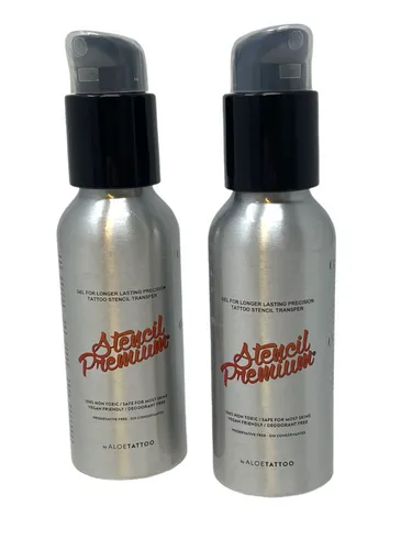  ALOE Stencil Premium 2x100ml Abzugsflüssigkeit TATTOO Matritze vegan 149,85€/L