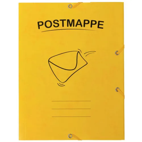 Gummizugmappe A4 Postmappe gelb Eckspaner Ordnungsmappe mit Gummi