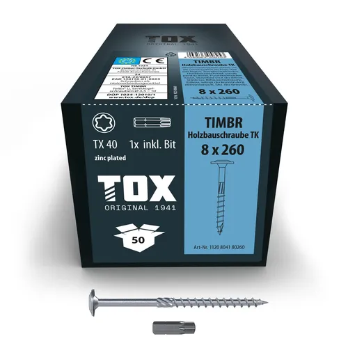 TOX Holzbauschrauben TIMBR TK 8,0 x 260 mm von TOX