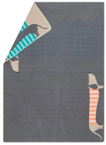 David Fussenegger Kinderdecke Dackel 140 x 200 cm von David Fussenegger