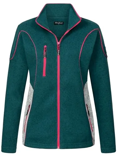 Rock Creek Damen Fleecejacke D-499 Dunkelgrün 3XL - Outdoor Fleecejacke für Damen, stilvoll und praktisch mit Stehkragen und Seitentaschen – perfekt für jede Jahreszeit und alle Abenteuer!