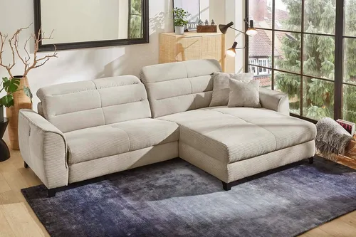 Jockenhöfer Gruppe Ecksofa Double One L-Form, B: 288 cm, 2x120 cm breite, elektr. Relaxfunktionen, Kopfteilverstellung, USB-Anschluss & Zierkissen
