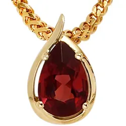 JOBO Anhänger 585 Gold Gelbgold mit Granat