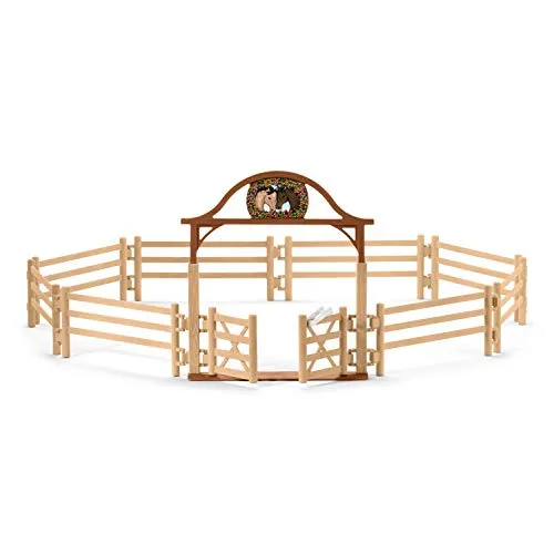 schleich 42434 Pferdekoppel mit Eingangstor, für Kinder ab 5-12 Jahren, HORSE CLUB - Zubehör