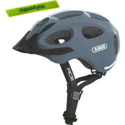 Abus Youn-I ACE Fahrradhelm Gletscherblau Größe L (52-58 cm) inkl. maxxi4you Reflexband