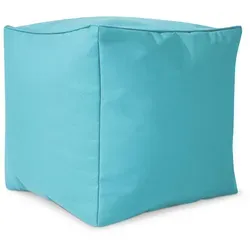 Green Bean Sitzsack-Hocker Türkis - Vielseitiger Sitzwürfel - Sitzsäcke: Stylischer Hocker in 40x40x40 cm, ideal als Fußablage oder Sitzgelegenheit. Abnehmbarer, waschbarer Bezug und nachfüllbare EPS-Perlen-Füllung für optimalen Komfort.