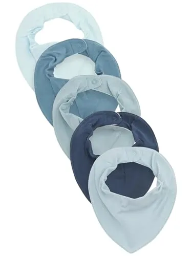 NEXT Baby Jungen Lätzchen im 5er-Pack Blau One