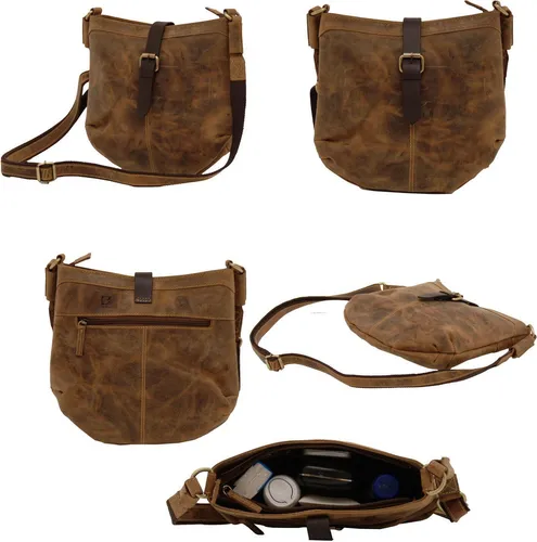 Greenburry Vintage Umhängetasche Leder 27 cm
