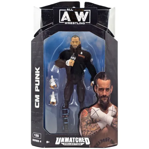 CM PUNK FIGURE 2022 UNMATCHED COLLECTION AEW WRESTLING WWE 25 SERIES 4 OVP RAW