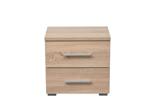 Home affaire Nachtkonsole Uni Nachttisch, Nachtkommode, Nachtschrank, Beistelltisch, Kommode, Platzsparend, 2 Schubladen, Griff