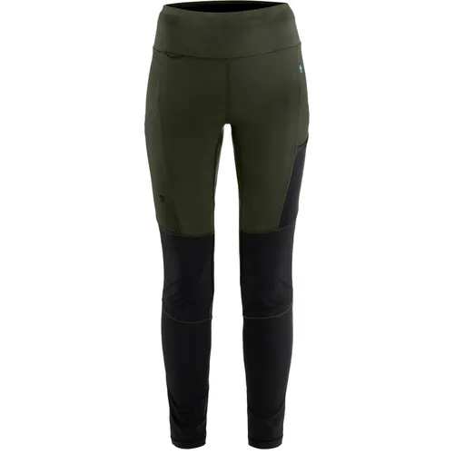 Fjällräven Damen Outdoorhose Keb Agile Tights grün M - Bequeme und schmal geschnittene Outdoorhose für Damen, ideal für aktive Abenteuer. Robustes Material mit Verstärkungen sorgt für Langlebigkeit und Flexibilität.